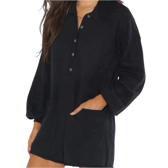 Show Me Your Mumu Gianni Romper Black Knit Size XXL NWT - Picture 7 of 7
